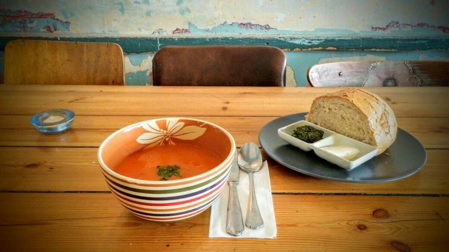 Chase away chills with a bowl of Israeli soup. Photo courtesy of Hamarakia, Jerusalem