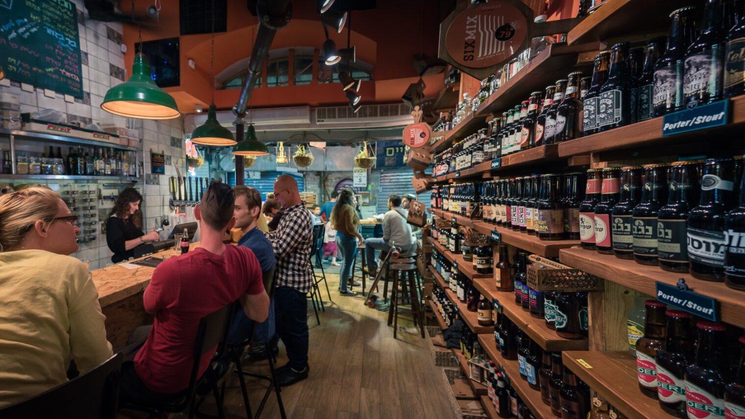 More than 100 Israeli craft beers are sold at Beer Bazaar in Jerusalem. Photo: courtesy
