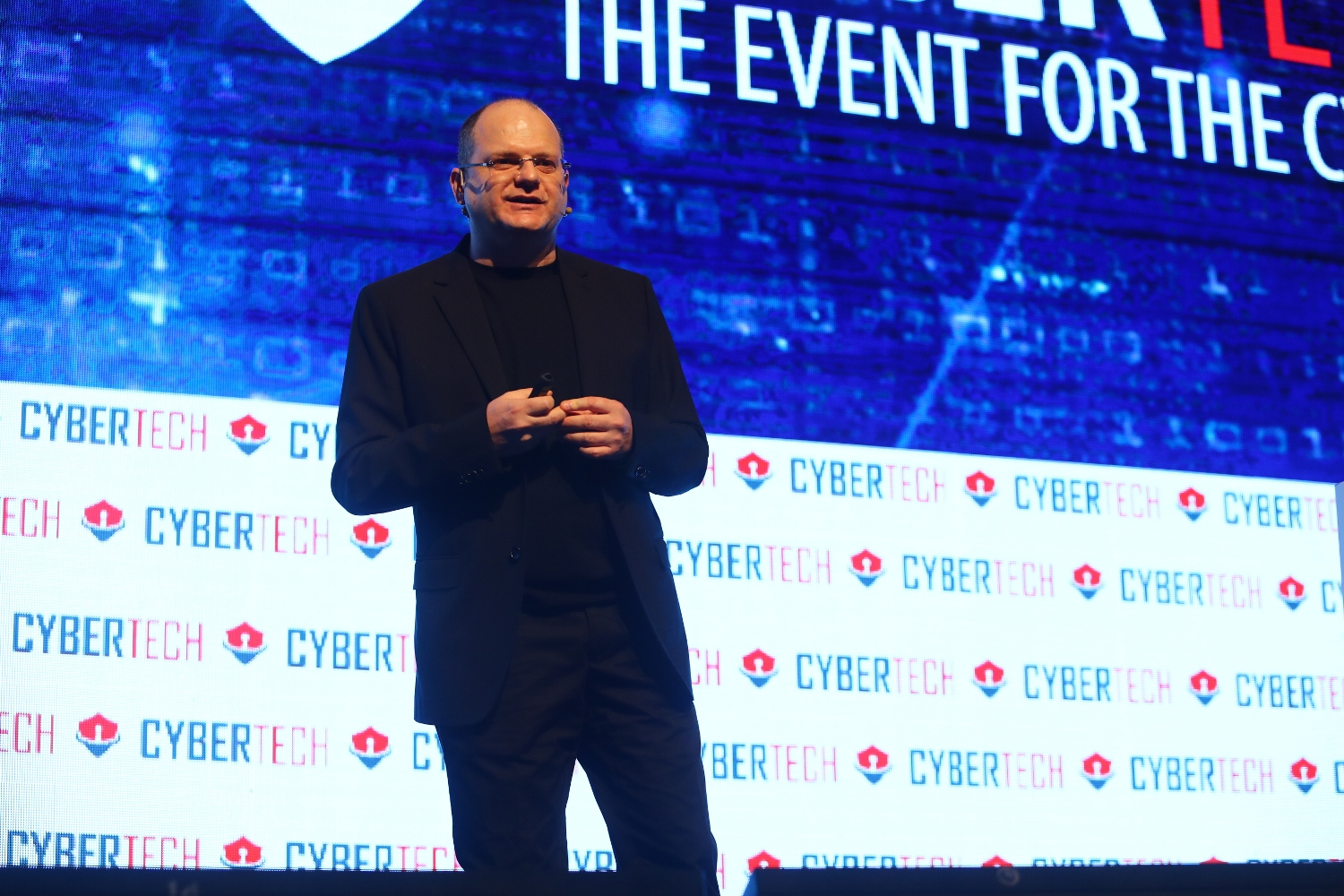 Gil Shwed, founder and CEO of Check Point Software Technologies, a pioneer of firewall security, speaking at Cybertech 2017. Photo by Gilad Kavalerchik