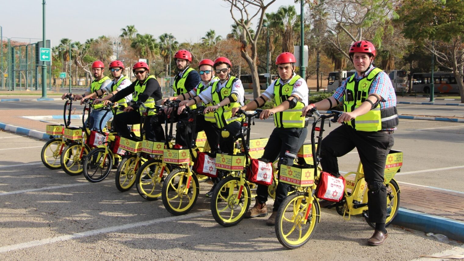 Life Riders volunteers get fully equipped electric bikes to handle medical emergencies. Photo by Chezki Grossbard