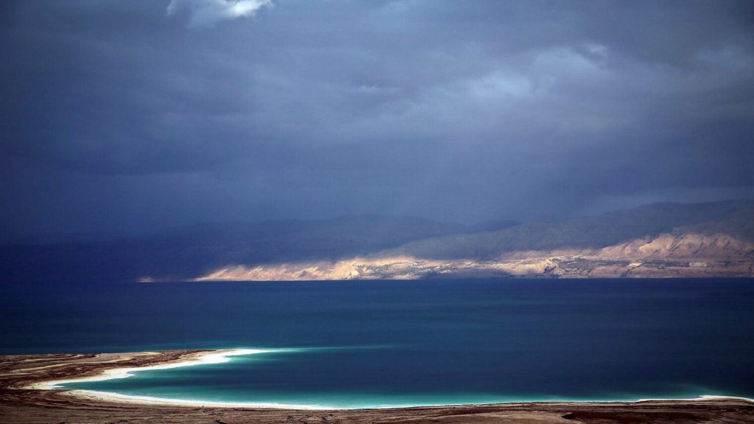 Because we have the lowest sea on earth. A view of the Dead Sea following heavy rain. Photo by Yossi Zamir/FLASH90
