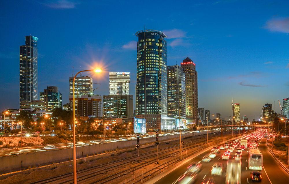 And also this. The Ayalon Freeway in Tel Aviv at sunset. Photo by Mordechai Meiri/Shutterstock.com