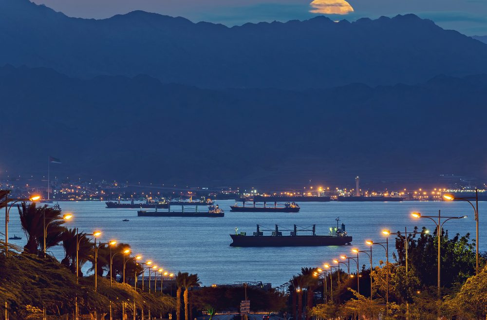 Or this. 
The moon rises above the Jordanian mountains in Eilat. Photo by Shutterstock.com