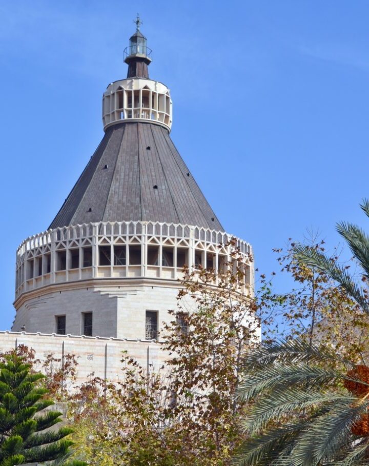The cupola of the Basilica of the Annunciation in Nazareth represents an inverted lily, a symbol of Mary’s purity. Photo by Shutterstock.com