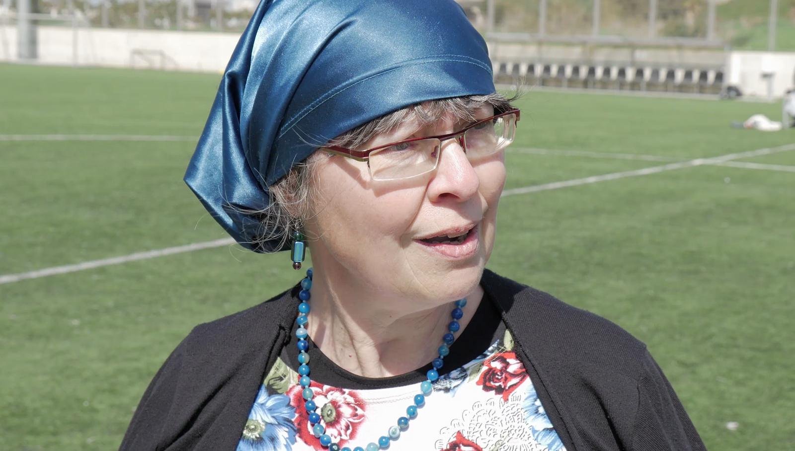Ruti Eastman talks about how football brings out the mensch in her son. Photo: screenshot