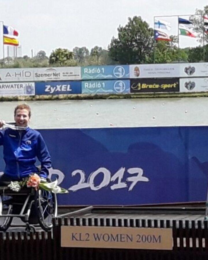 Pascale Berkowitz, left, at the World Cup in Hungary, May 2017. Photo courtesy of the Israel Paralympic Committee
