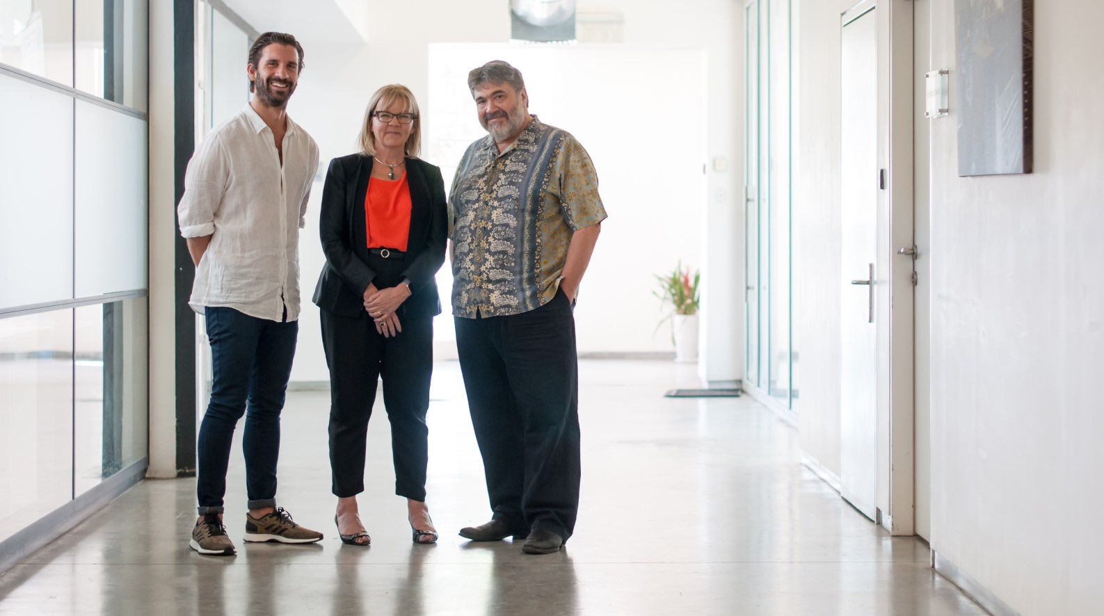 From left, OurCrowd Australia and Asia Managing Director Dan Bennett, NAB Private Executive General Manager Christine Yates and OurCrowd CEO Jon Medved. Photo by Yitz Woolf