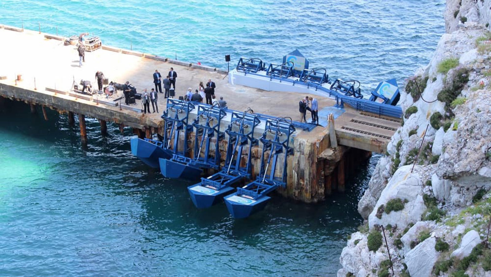 Eco Wave Power’s generator in Gibraltar. Photo: courtesy