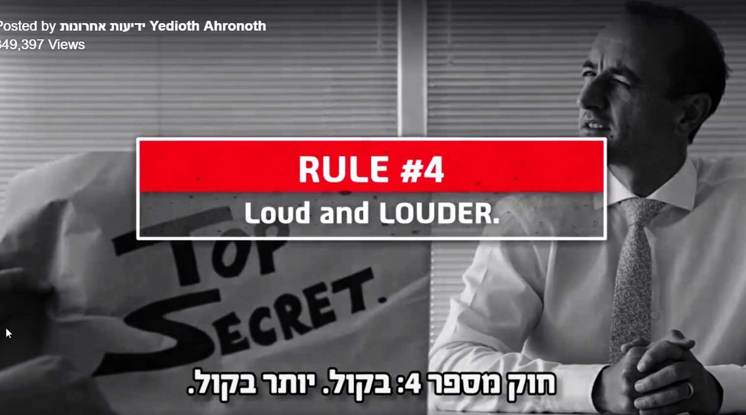 Screenshot from Yedioth Ahronoth’s video starring former Australian Ambassador to Israel Dave Sharma.