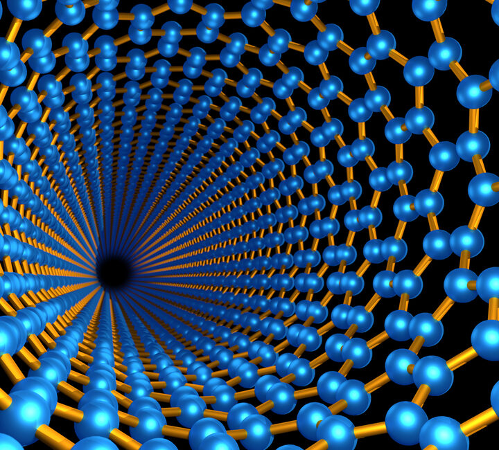 A view through a carbon nanotube. Photo via Shutterstock.com