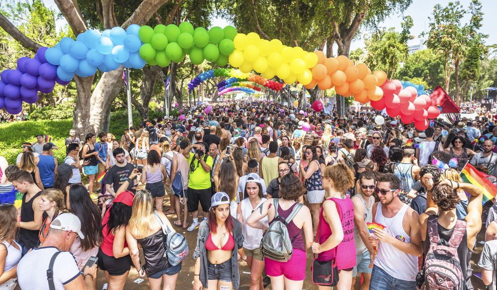 Tel Aviv celebrates gay pride, June 2017. Photo via Shutterstock