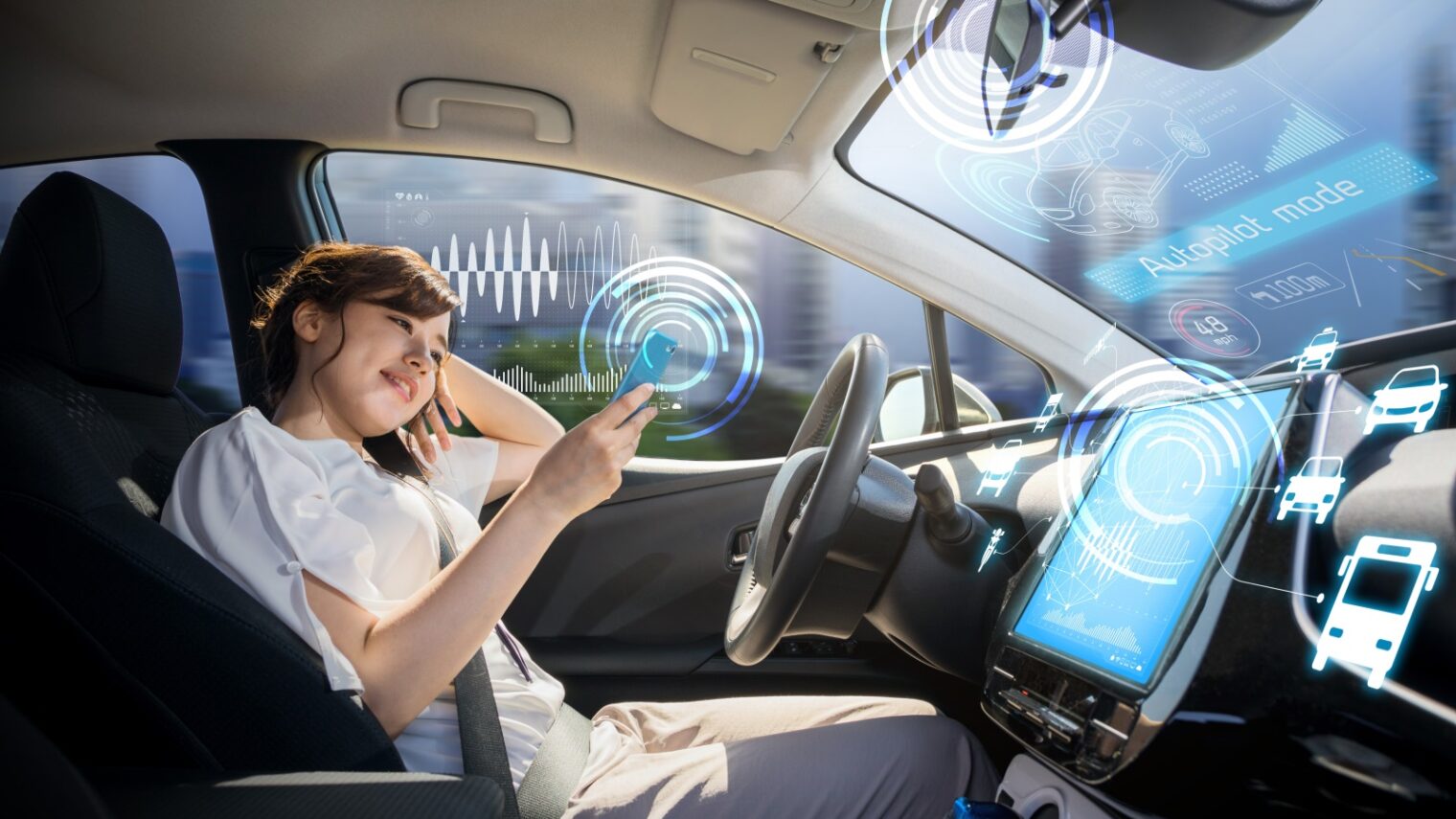 Autonomous driving image by Chombosan/Shutterstock.com