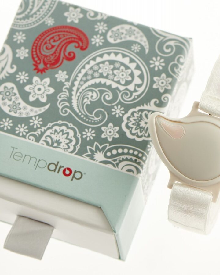 Tempdrop’s wearable device measures ovulation-related vitals overnight. Photo by Shahar Tamir Studio