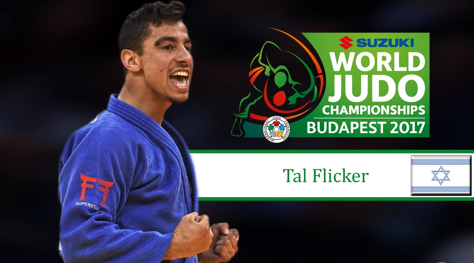 Israeli judoka Tal Flicker wins bronze medal at 2017 World Judo Championships. Photo via JudoInside.com