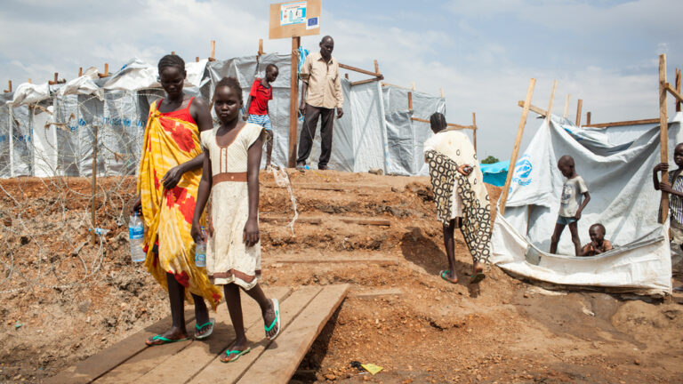 Children at a refugee camp in South Sudan. Photo via Shutterstock