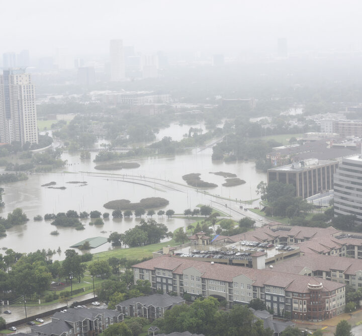 Houston, Texas suffers catastrophic flooding in Hurricane Harvey. Photo via Shutterstock.com