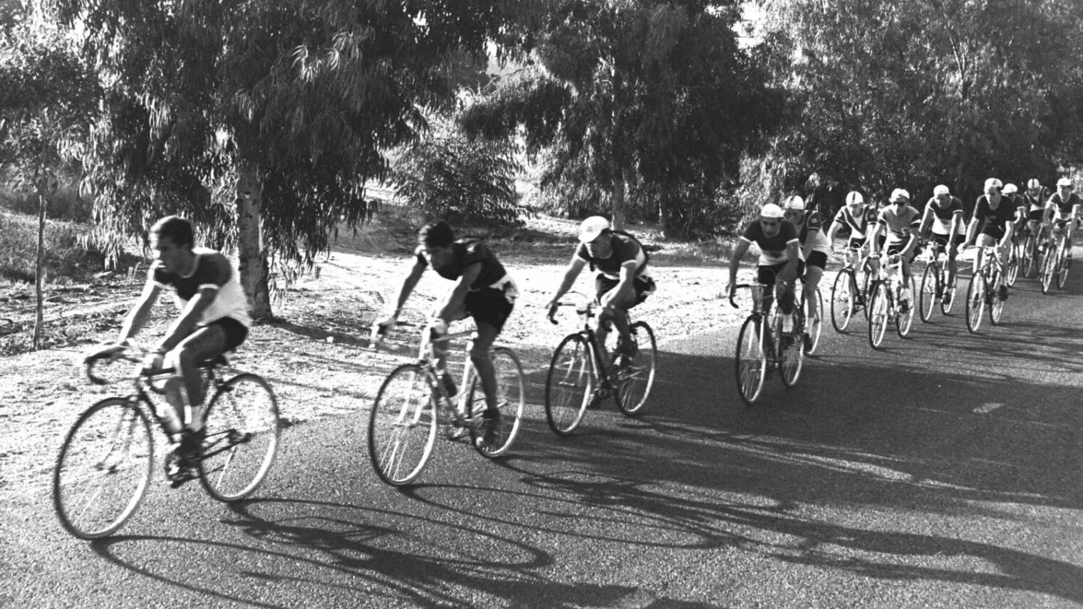 Biking competition during the fifth Maccabiah Games, 1957. Photo by Fritz Cohen/GPO