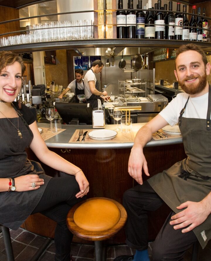 The Barbary waitress Esther Gooch and head chef Eyal Jagermann. Photo by Matt Writtle/Evening Standard