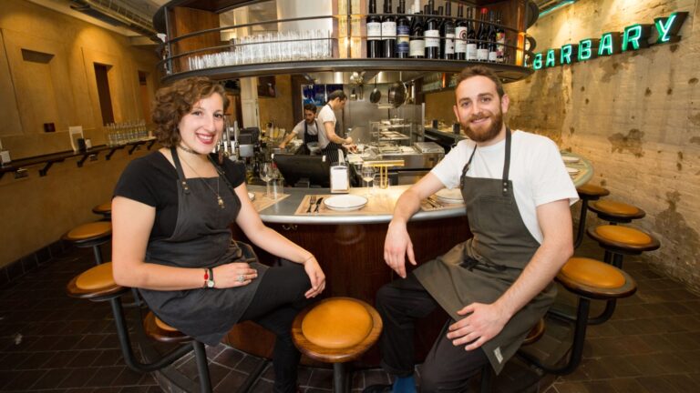 The Barbary waitress Esther Gooch and head chef Eyal Jagermann. Photo by Matt Writtle/Evening Standard