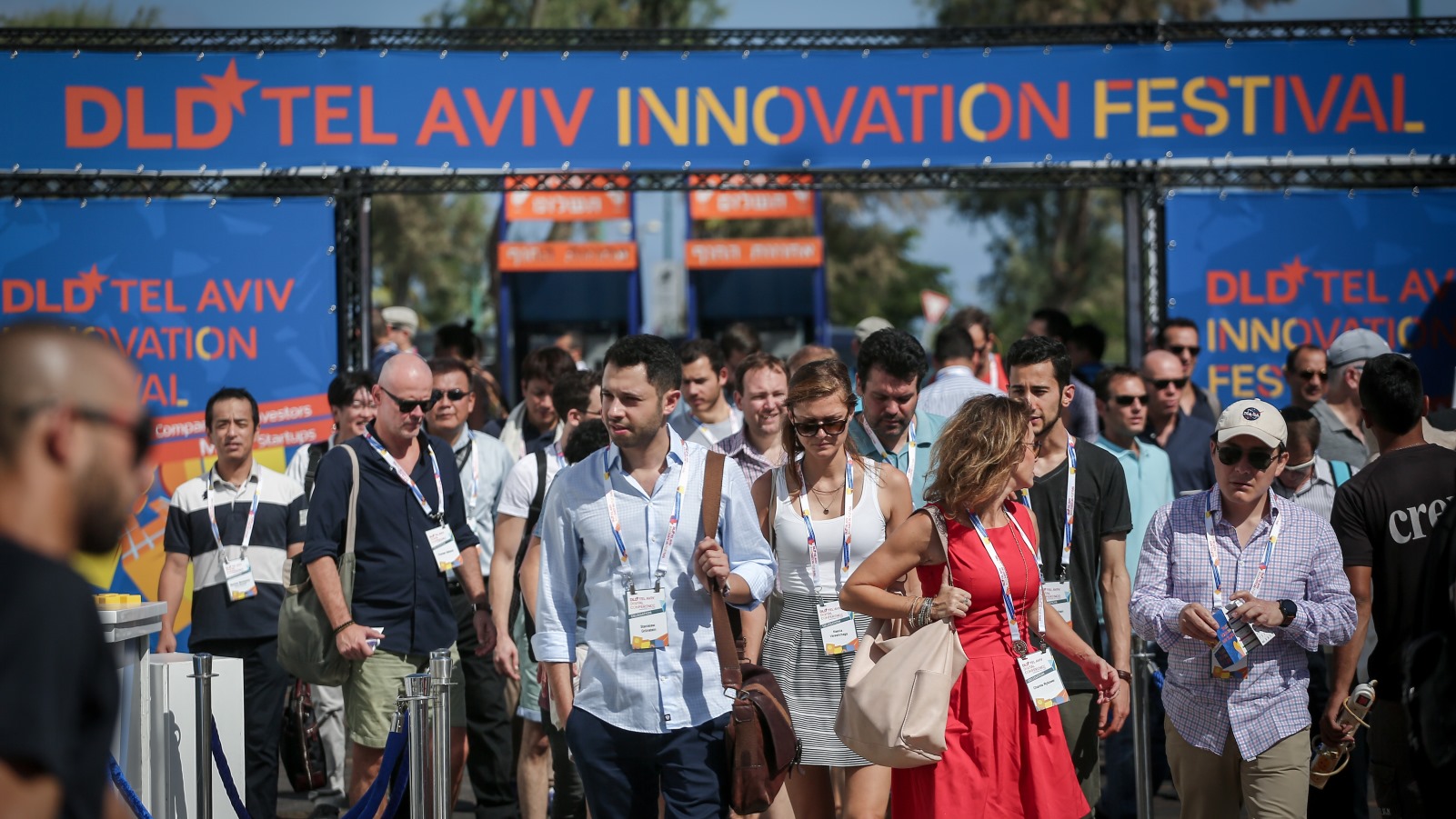Participants at the DLD Tel Aviv Digital Conference at the Old Train Station complex in Tel Aviv,eptember 6, 2017. Photo by Miriam Alster/FLASH90