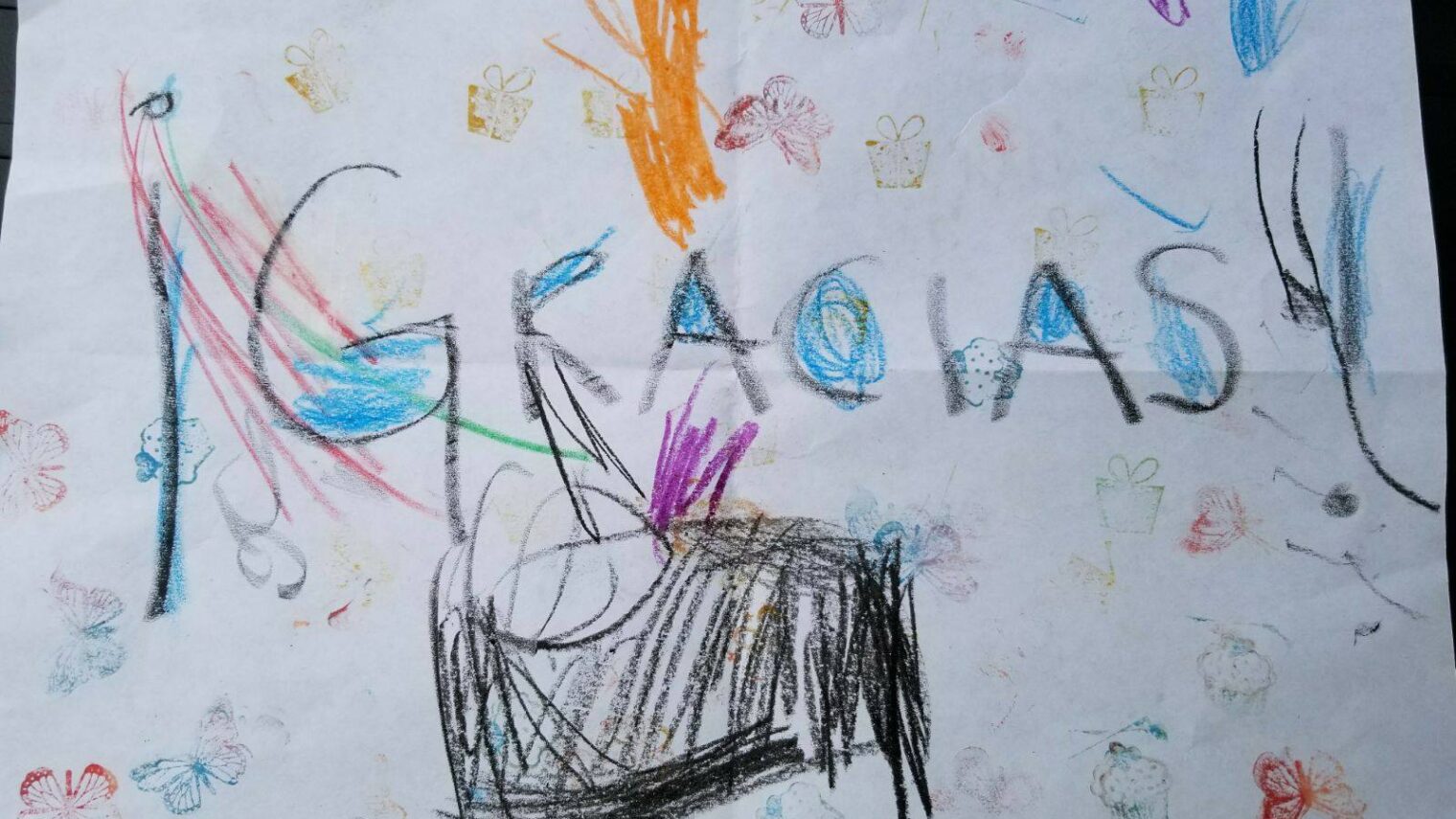 A 3-year-old girl named Lea drew this map for Israeli rescue workers in Mexico City. Photo via Israeli Foreign Ministry