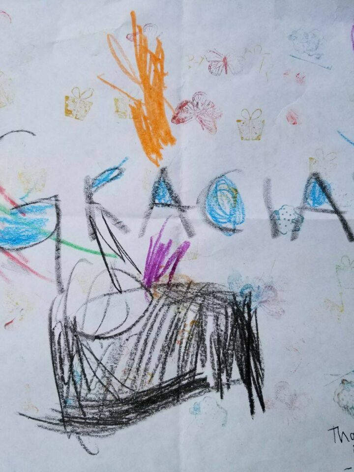 A 3-year-old girl named Lea drew this map for Israeli rescue workers in Mexico City. Photo via Israeli Foreign Ministry