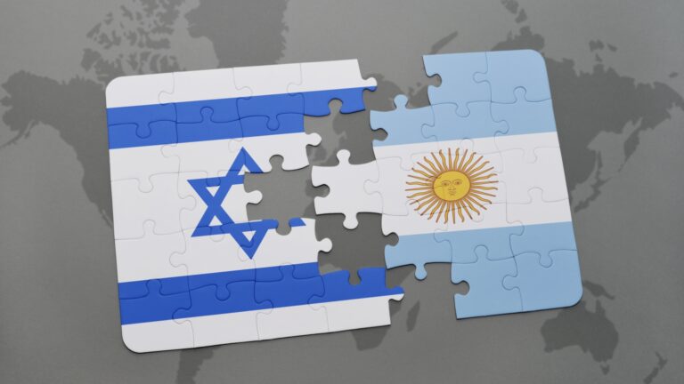 Image of Israeli and Argentinean flags via Shutterstock.com