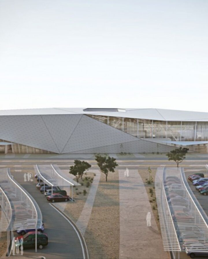 Architectâ€™s rendering of the Eilat Ramon Airport terminal building. Photo: courtesy