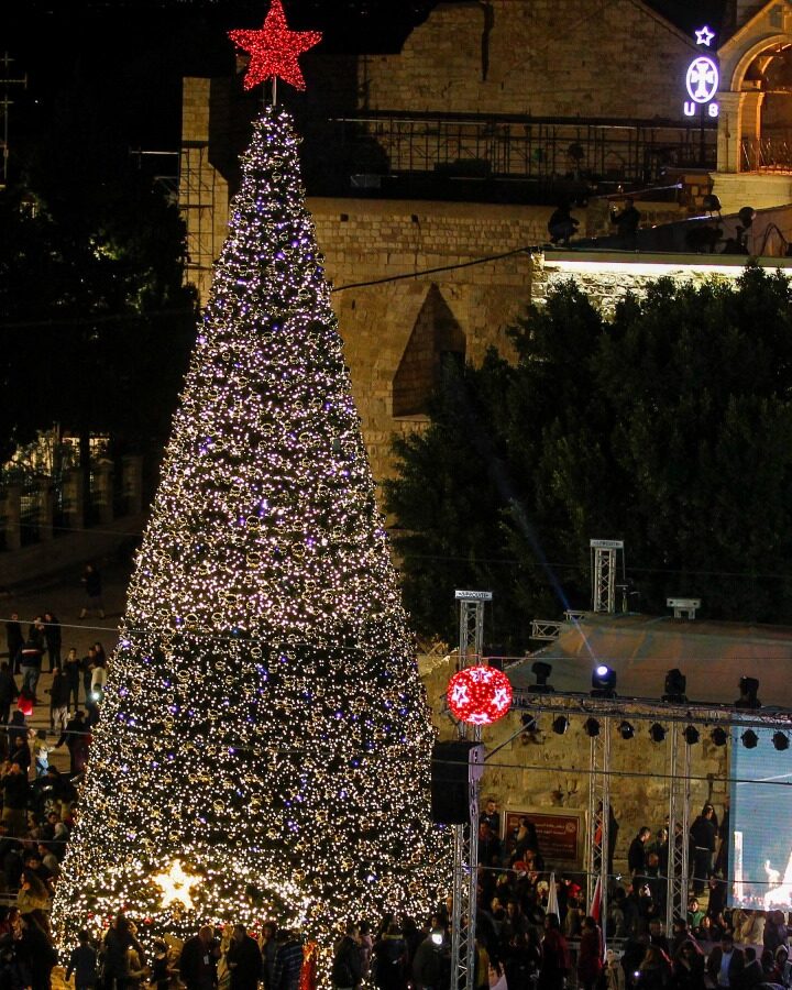 Christmas celebrations in Manger Square, Bethlehem, December 24, 2016. Photo by Sebi Berens/FLASH90