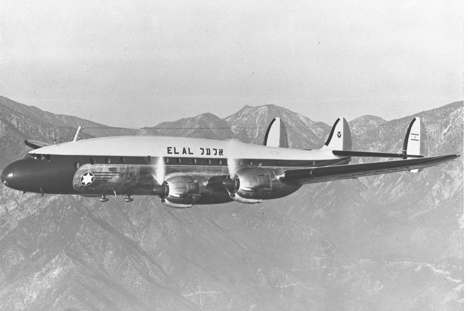 An El Al Lockheed Constellation plane, 1951. Photo courtesy of the National Photo Collection of Israel