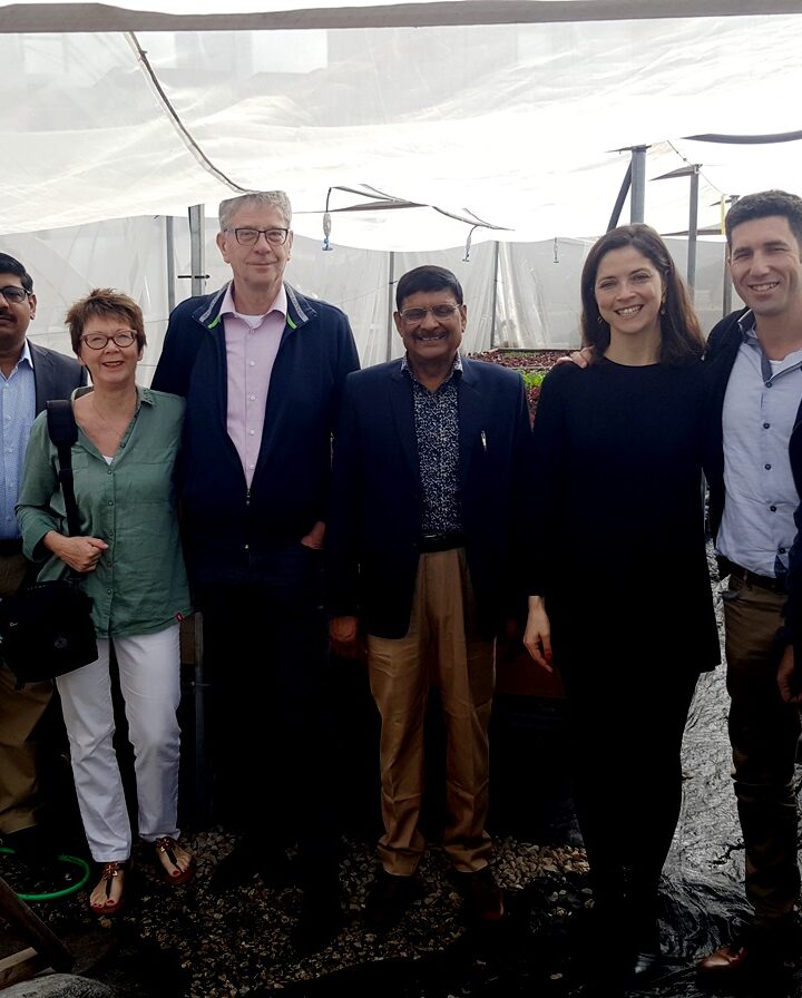 The Solidarided delegation visiting LivinGreen hydroponics and aquaponics equipment supplier in Tel Aviv, February 2018. Photo: courtesy