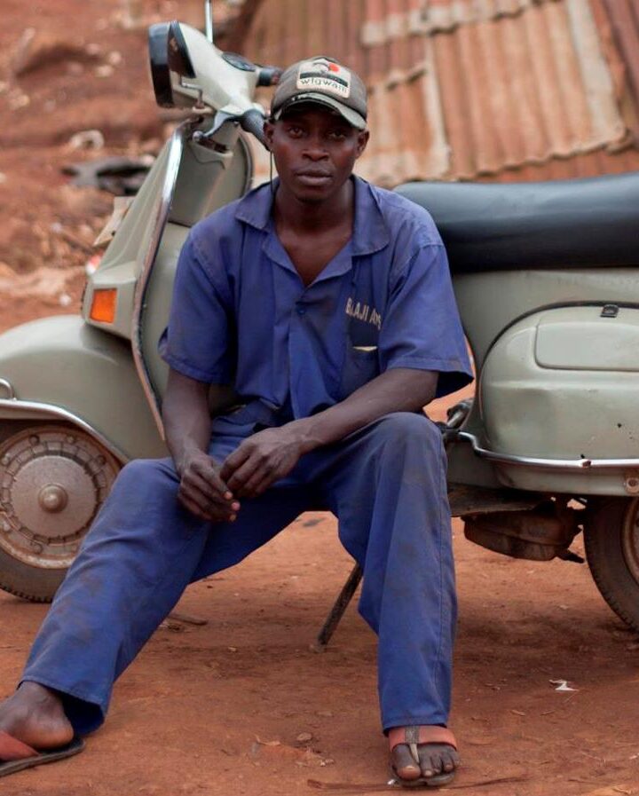 Detail of a picture of Andrew, from the series “Uganda’s Vespa Club.” Copyright Ariel Tagar, Israel, Shortlist, Professional, Portraiture (Professional competition), 2018 Sony World Photography Awards