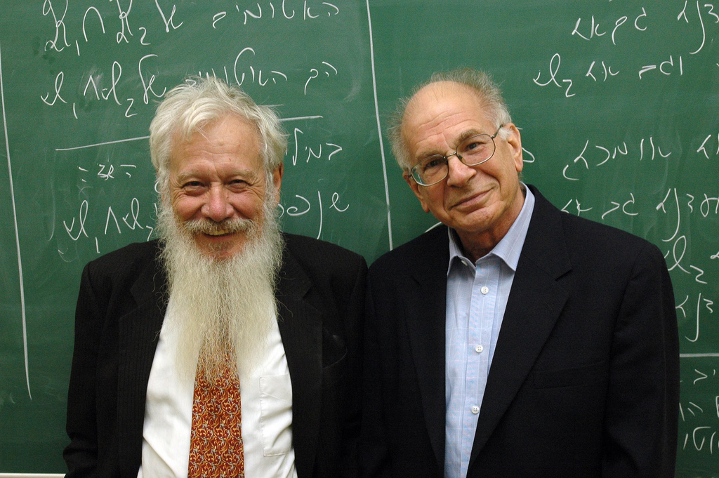 Nobel winners, Robert Aumann (left), and Thomas Schelling. Photo courtesy