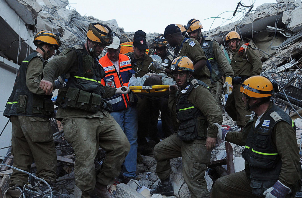 The Israel Defense Forces Search and Rescue team extracted a 52 year old Haitian government employee, trapped in the ruins after the devastating earthquake in Haiti. Photo courtesy of the IDF