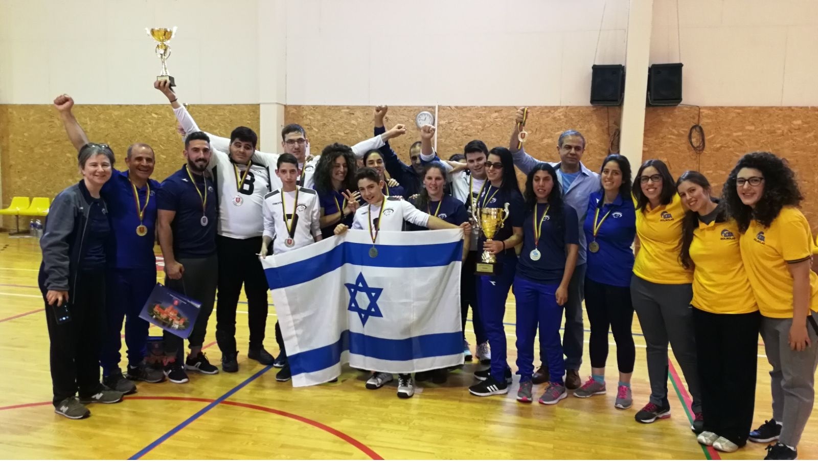 Israel won medals at the Women's and Youth Trakai International Goalball Tournament in Lithuania, March 2018. Photo courtesy of Israel Paralympic Committee