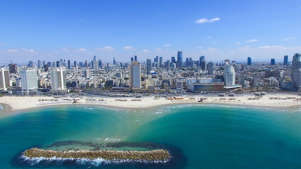 Tel Aviv's glorious beachline. Photo by Shutterstock