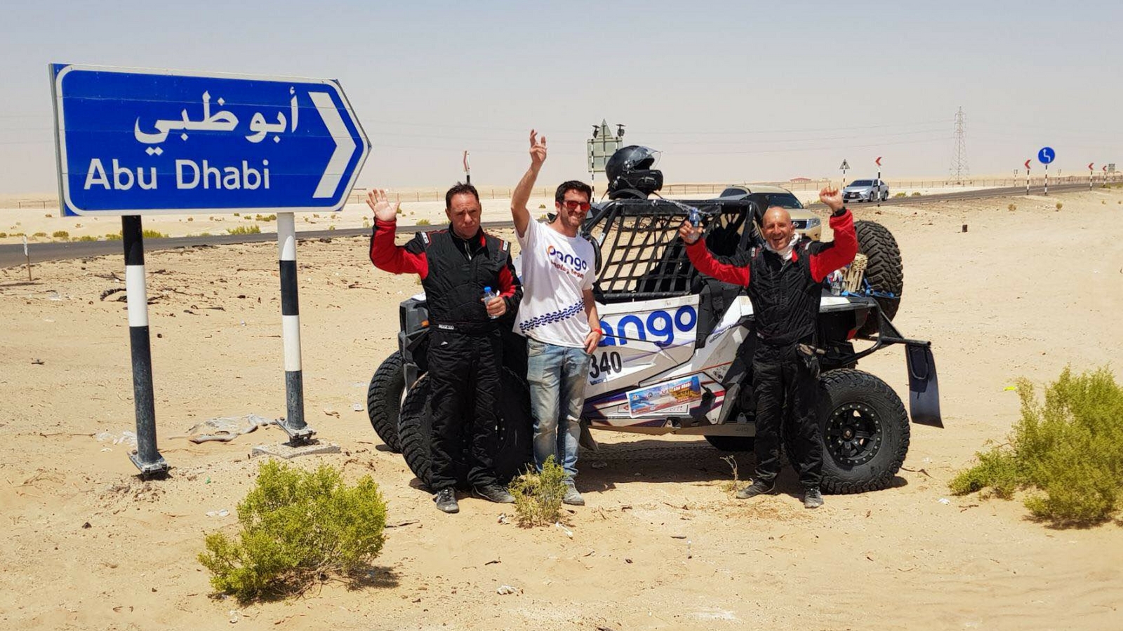 The Pearl Pango Racing Team at the Abu Dhabi Desert Challenge. Photo via Facebook