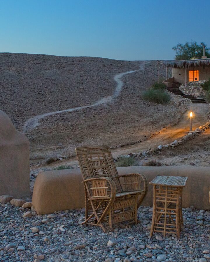 Glamping site at Midbara in Tzukim, eastern Negev. Photo by Dafna Tal/Israel Tourism Ministry