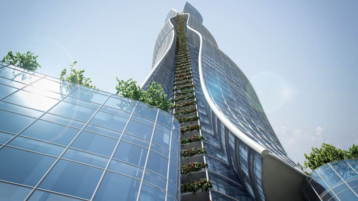 Architect’s rendering of Intercity Tower, a 100-story skyscraper under construction straddling Tel Aviv and Ramat Gan. Photo courtesy of Miloslavsky Architects