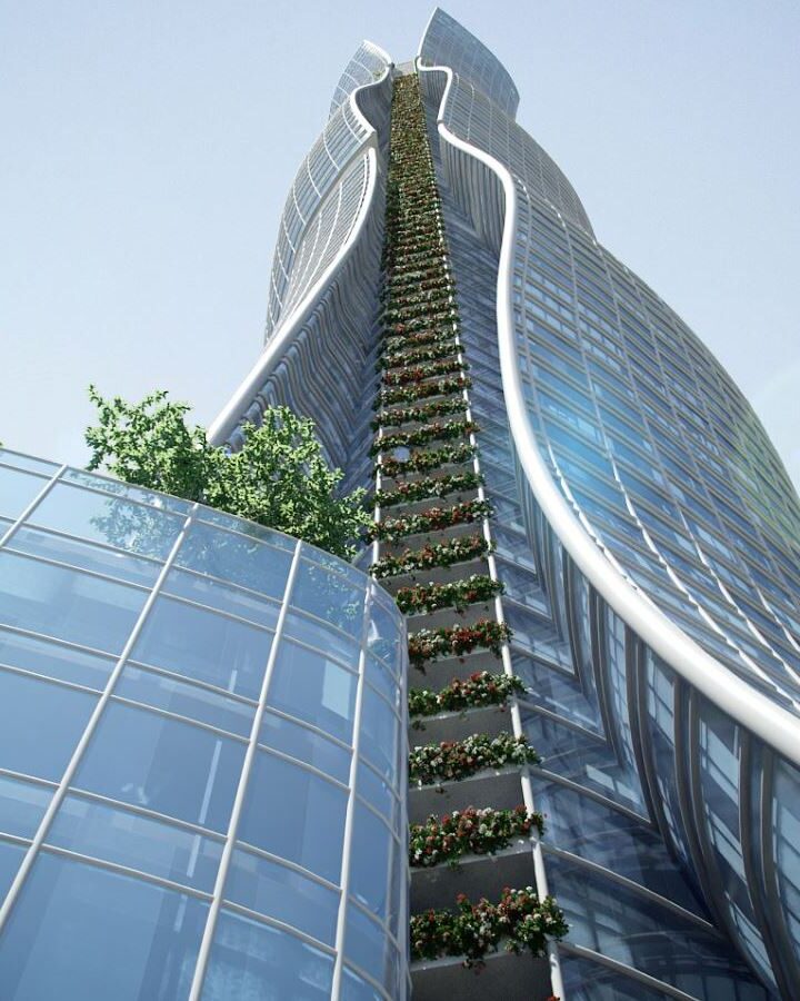 Architect’s rendering of Intercity Tower, a 100-story skyscraper under construction straddling Tel Aviv and Ramat Gan. Photo courtesy of Miloslavsky Architects