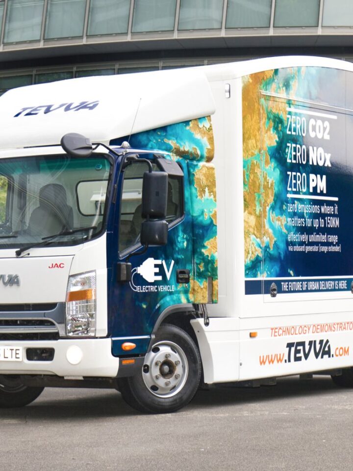 Tevva developed software calculates the most efficient use of the battery and tells the range extender when to boot up. Photo courtesy Tevva