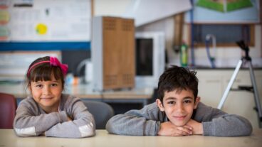 Arab and Jewish Israeli children at a Hand in Hand bilingual-bicultural school. Photo by Dave Brown/Pears Foundation