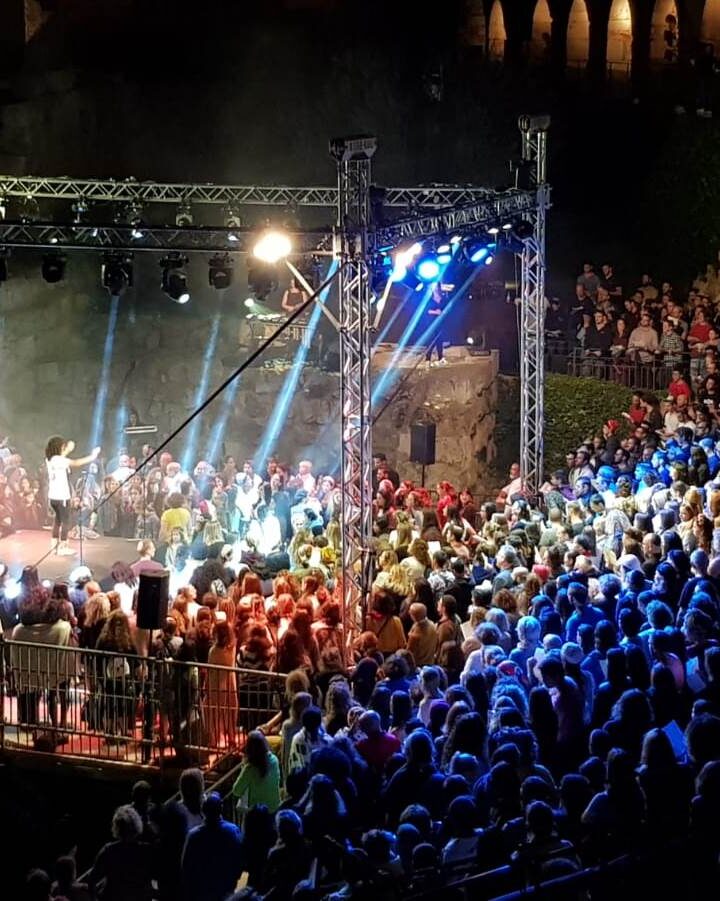 Koolulam mass singalong at the Tower of David Museum, June 2018. Photo by Ricky Rachman