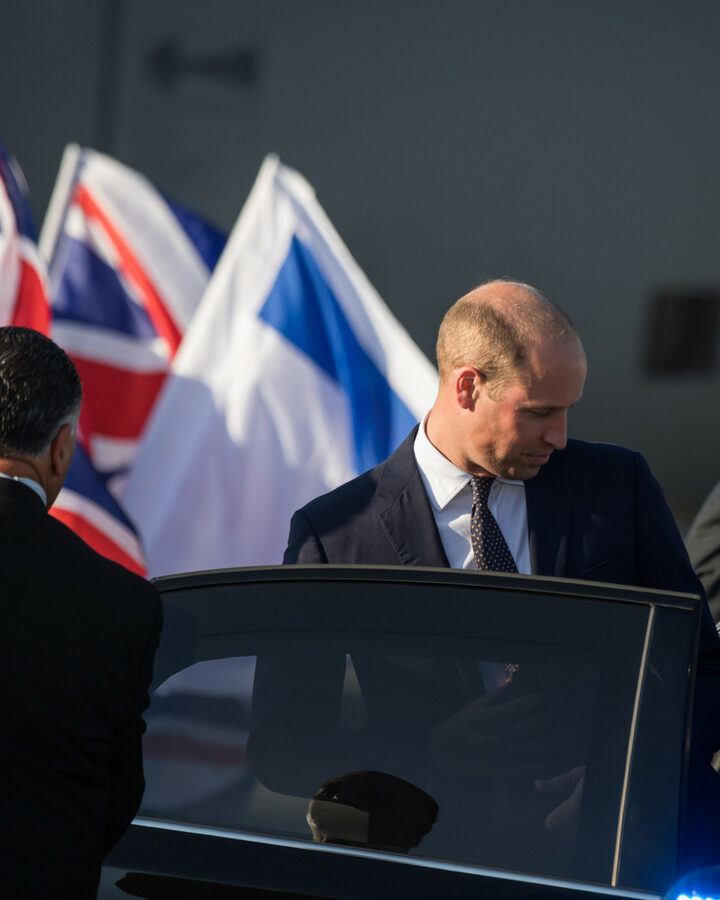Prince William, Duke of Cambridge, arrives at Ben Gurion International Airport on Monday, June 25, 2018, for an official visit to Israel. Photo by Hadas Parush/Flash90