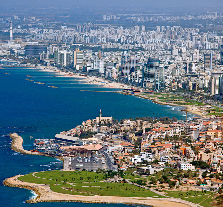Where to next? Tel Aviv of course. A view of the Jaffa-Tel Aviv coastline. Photo by Shutterstock