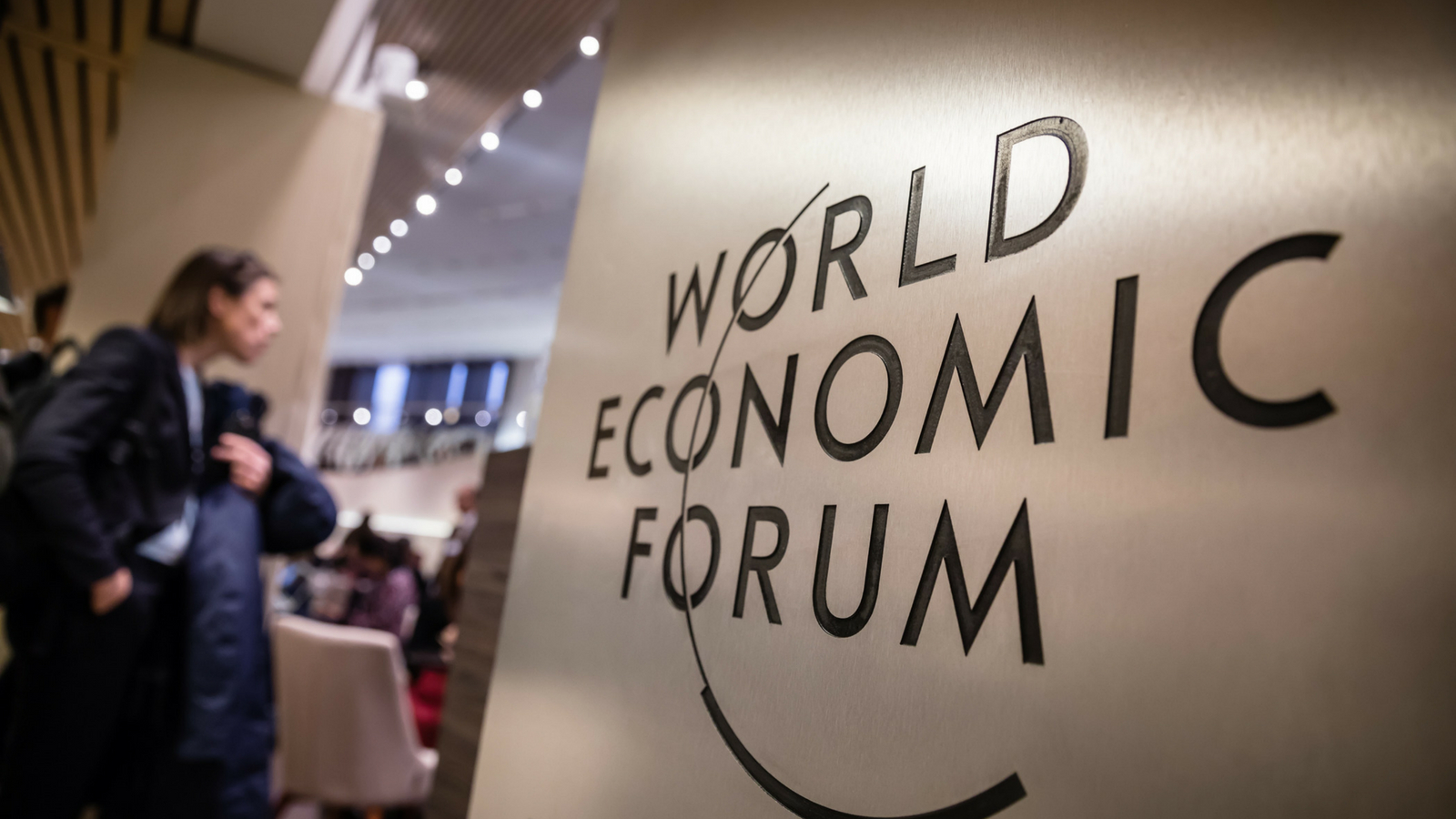 Emblem of the World Economic Forum in Davos, Switzerland. Photo via shutterstock.com