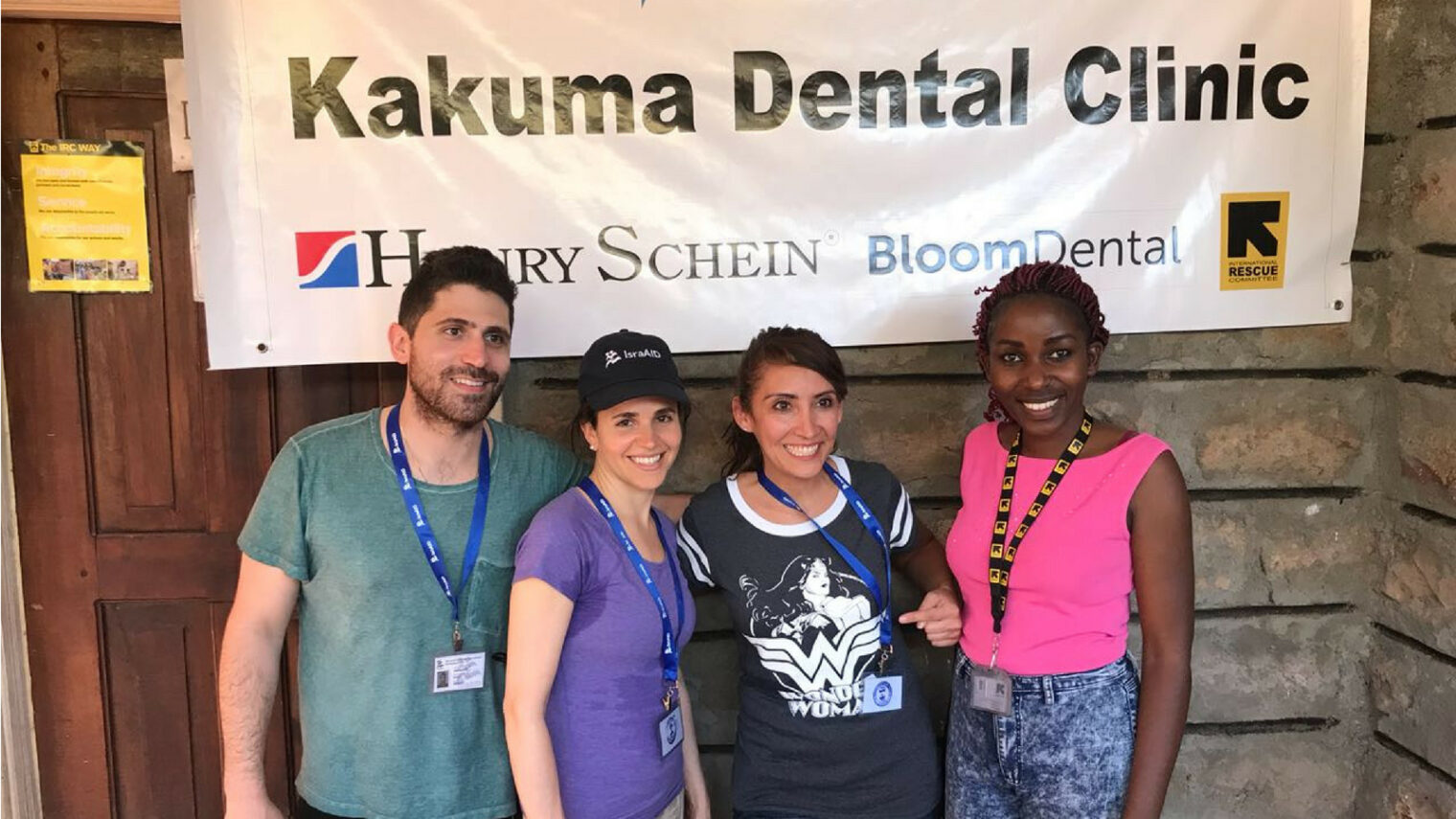 The visiting dentists from Bloom Dental with Kakuma Refugee Camp’s Dental Officer, Janeselyn, in July 2018. Photo courtesy of IsraAID