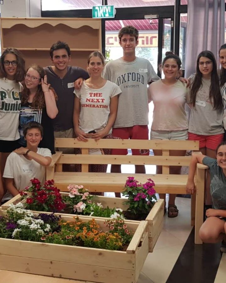 Members of LEAD and LEAD Italia in Israel after finishing a joint carpentry workshop to make items for the elderly. Photo: courtesy