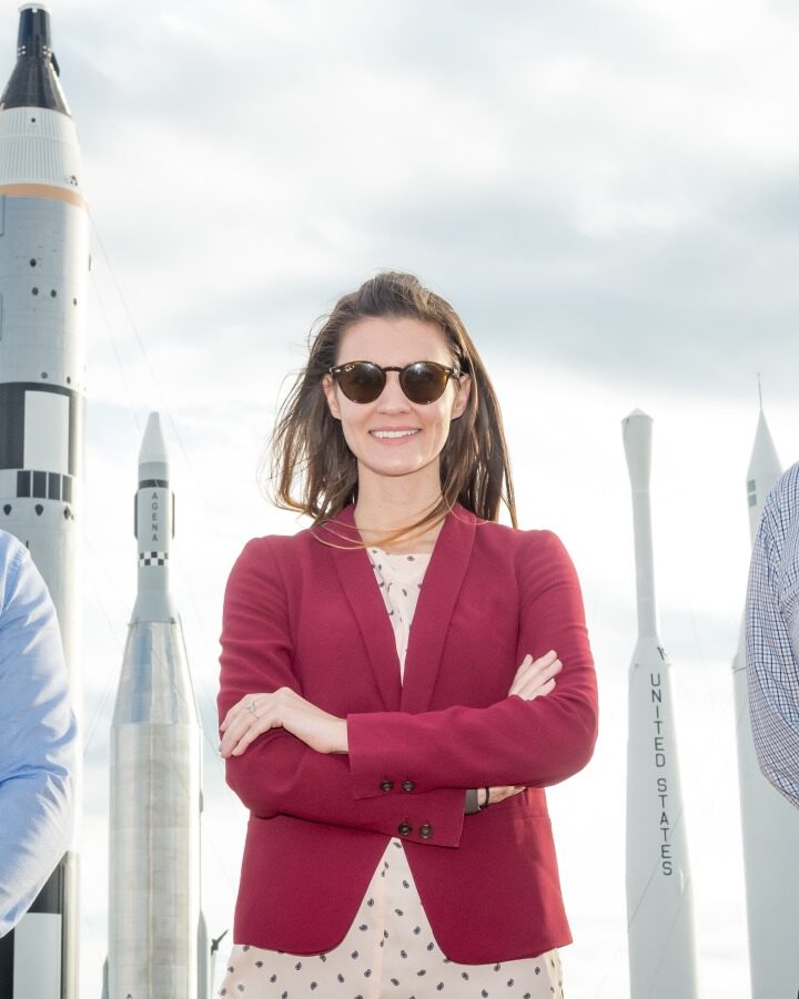 SpacePharma Director of Research Yair Glick (Israel), Head of R&D Candice Howell (Florida) and engineer Vitali Rukin at Cape Canaveral. Photo: courtesy