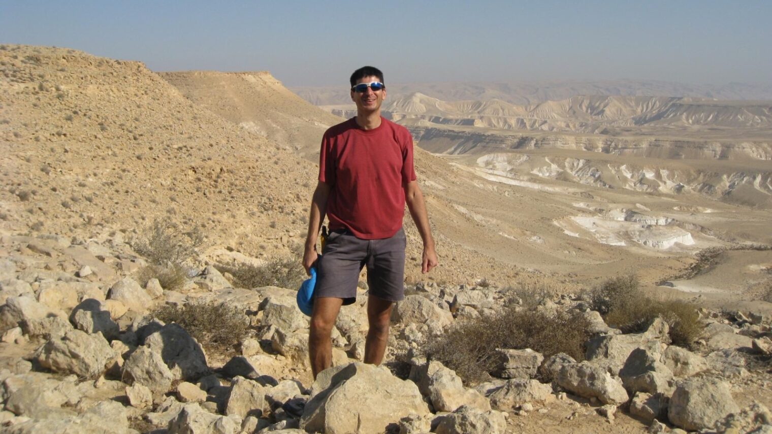 Erez Speiser of Israel by Foot hiking in Israel’s Zin Valley. Photo: courtesy
